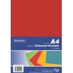 Film Assorted Colours A4 180µm 5 Sheets