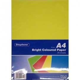 Stephens Paper Bright Assorted 80gsm 25 Sheets
