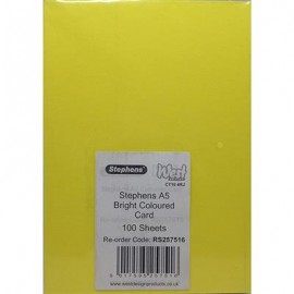 Stephens Card Bright Colours A5 240gsm 100 Sheets