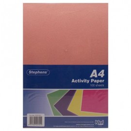 Stephens Sugar Paper Activity A4 100 Sheets