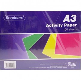 Stephens Sugar Paper Activity A3 100 Sheets