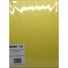Stephens Card Pastel Colours A4 210gsm 100 Sheets