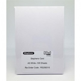 Stephens Card White A5 240gsm 100 Sheets
