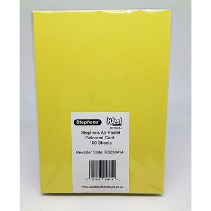 Stephens Card Pastel Colours A5 240gsm 100 Sheets