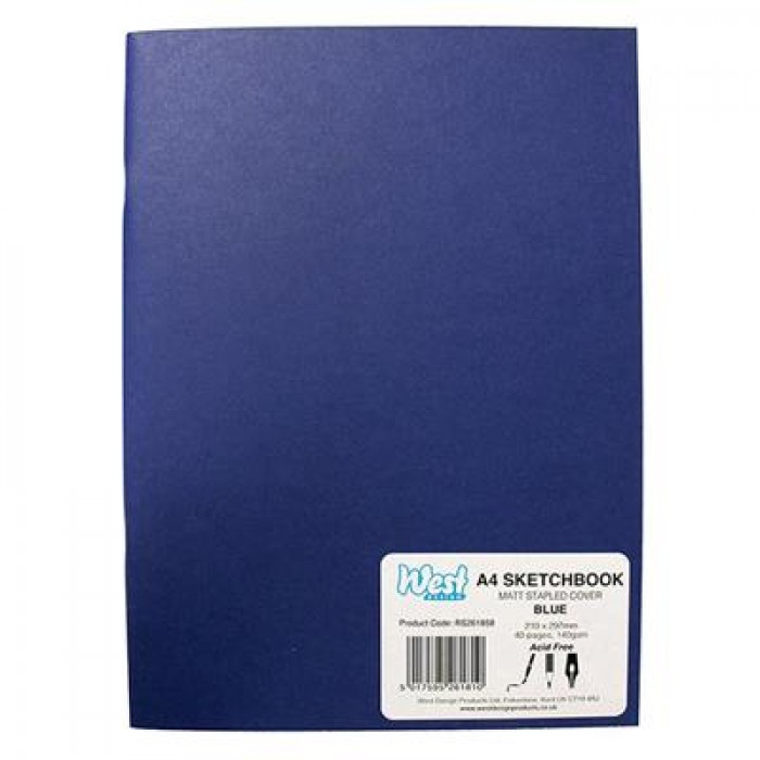 West Sketchbook Matt Blue A4 140gsm 40 Pages