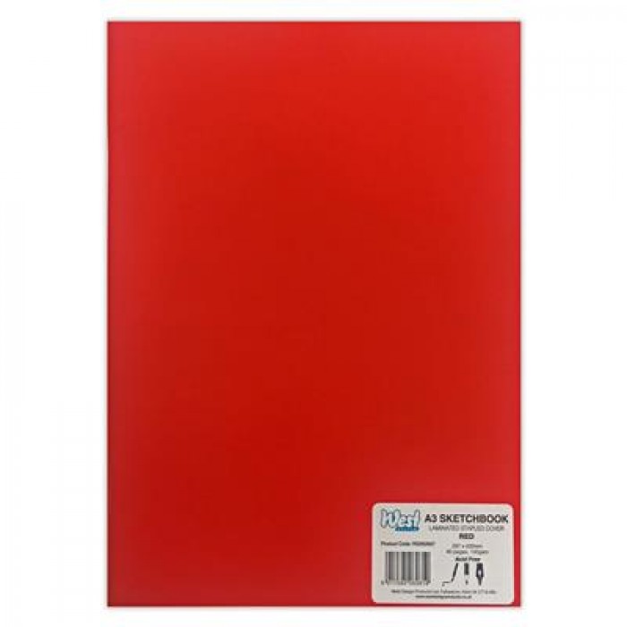 West Sketchbook Laminated Red A3 140gsm 40 Pages