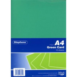 Stephens Card Green A4 210gsm 10 Sheets