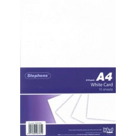 Stephens Card White A4 210gsm 10 Sheets