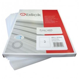 Blick Labels Multi A4 199.6mm x 143.5mm 2 Blick Labels Per Sheet 100 Sheets