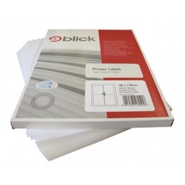 Blick Labels Multi A4 100mm x 139mm 4 Labels per Sheet 100 Sheets