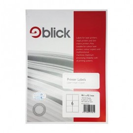 Blick Labels Multi A4 99.1mm x 93.1mm 6 Labels per Sheet 100 Sheets