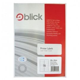 Blick Labels Multi A4 100mm x 34mm 16 Blick Labels Per Sheet 100 Sheets