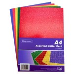 Stephens Board Glitter Assorted A4 220gsm 10 Sheets