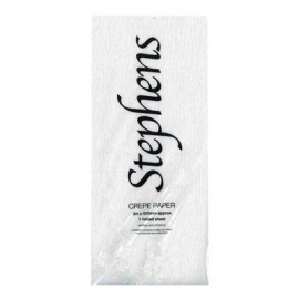 Stephens Crepe White 40% Stretch 3m x 500mm 1 Sheet