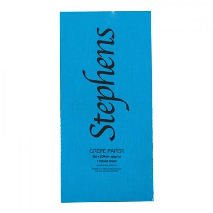 Stephens Crepe Light Blue 40% Stretch 3m x 500mm 1 Sheet