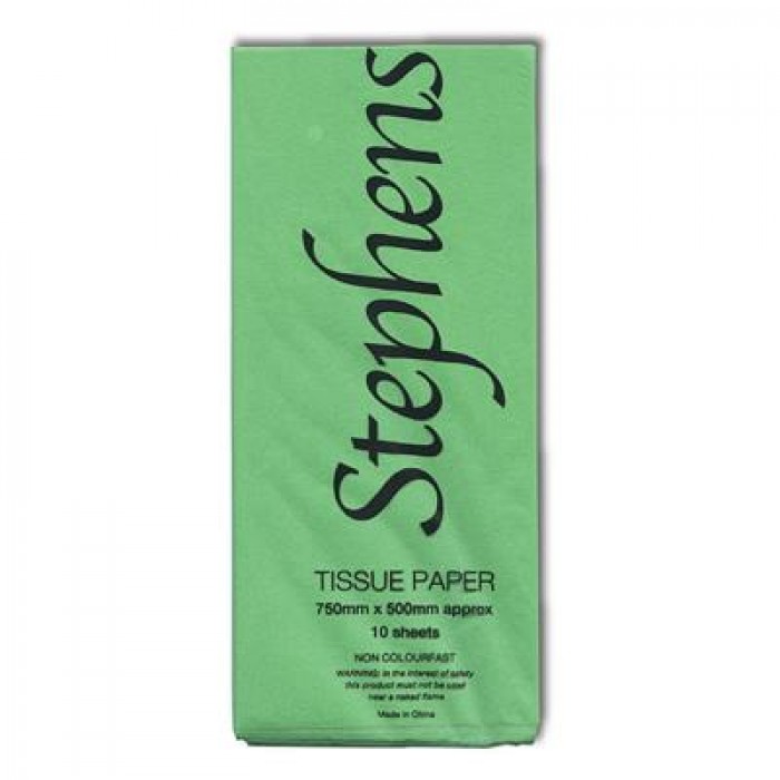 Stephens Tissue Light Green 750 x 500mm 10 Sheets