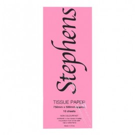 Stephens Tissue Pink 750 x 500mm 10 Sheets
