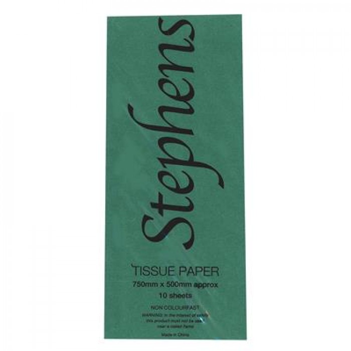 Stephens Tissue Dark Green 750 x 500mm 10 Sheets