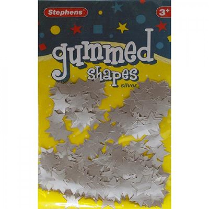 Stephens Gummed Paper Shapes 17g Silver Stars