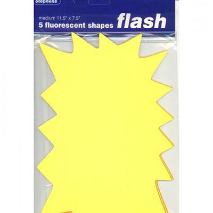 Stephens Ticket Board Fluorescent Flash Medium 5 Sheets