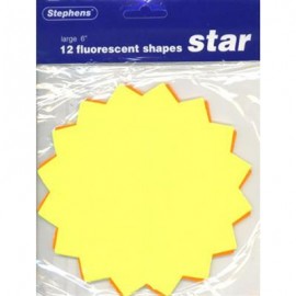 Stephens Ticket Board Fluorescent Star 6 12 Sheets