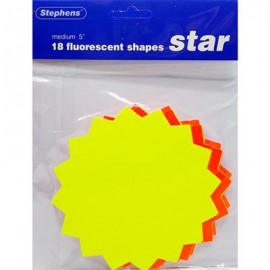 Stephens Ticket Board Fluorescent Star 5 18 Sheets