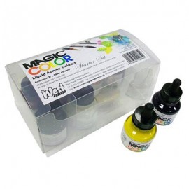Magic Color Ink Liquid Acrylic Introductory Set 8 x 28ml with pipettes