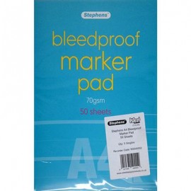 Stephens Bleedproof Marker Pad A4 70gsm 50 Sheets