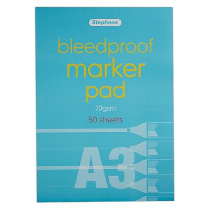 Stephens Bleedproof Marker Pad A3 70gsm 50 Sheets