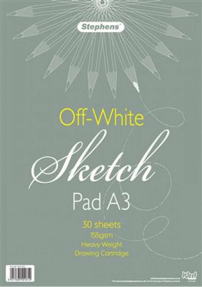 Stephens Sketch Pad Off-White A3 155gsm 30 Sheets Wiro