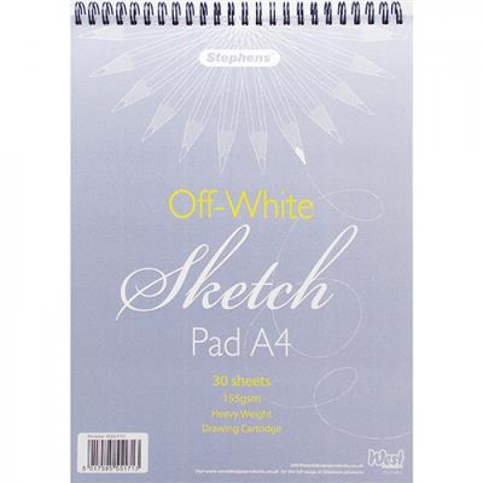 Stephens Sketch Pad Off-White A4 155gsm 30 Sheets Wiro