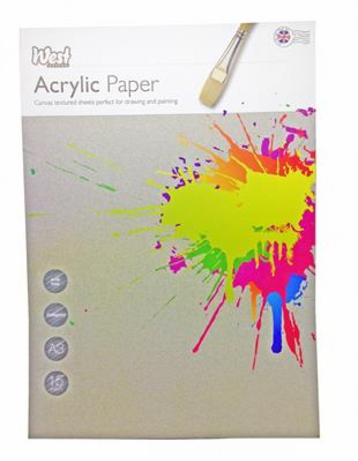 West Acrylic Pad A3 240gsm 15 Sheets