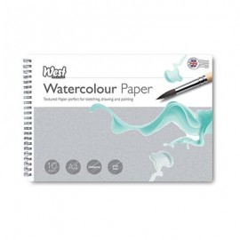 West Watercolour Pad A4 300gsm 10 Sheets Wiro