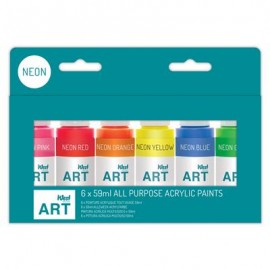 Acrylic Pack 6 x 59ml - Neon