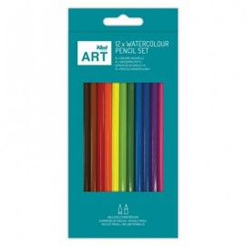 Watercolour Pencil Set (12 pk) with Paint Brush
