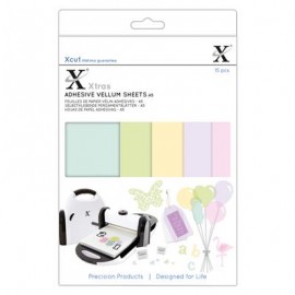Xcut Xtras A5 Adhesive Vellum Sheets (15pcs) - Coloured