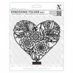 6 x 6&quot;  Embossing Folder - Floral Heart