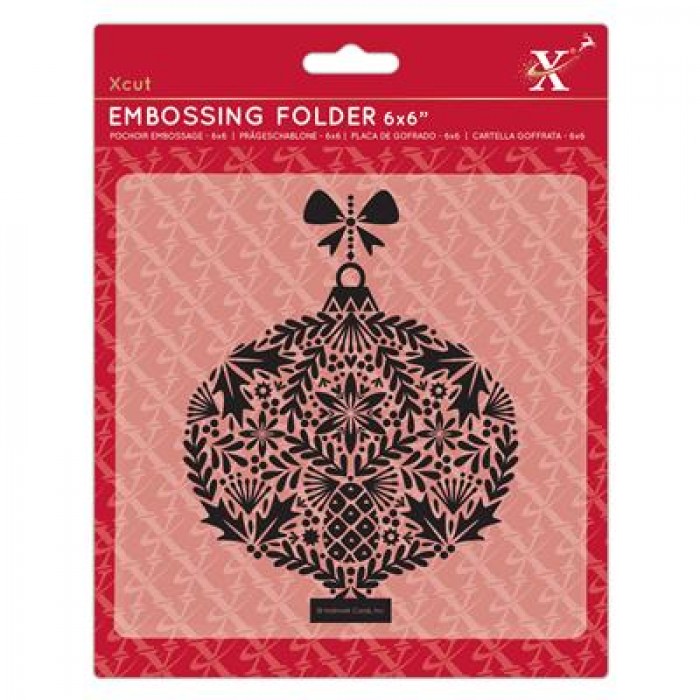 6x6&quot; Embossing Folder - Foliage Bauble
