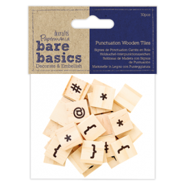 Punctuation Wooden Tiles - Bare Basics - Icons