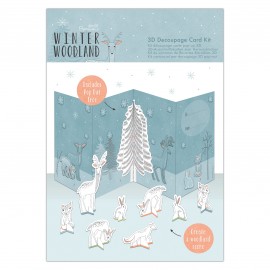 3D Decoupage Card Kit - Winter Woodland