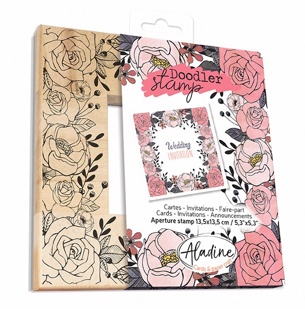 WOODEN DOODLER STAMP FLORAL WOODEN DOODLER STAMP FLORAL