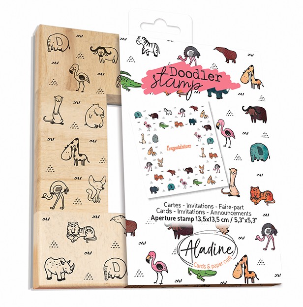ANIMALS Wooden Doodler Stamp