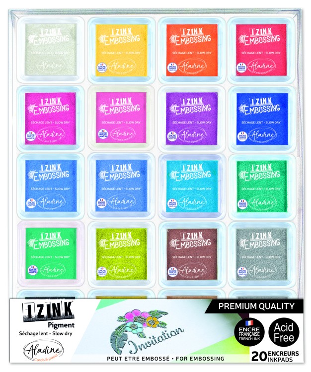 Set 20 Inkpads Izink Pigment - S