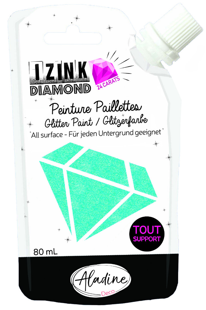 Lichtblauw 24 karaat Glitterverf Izink Diamond 