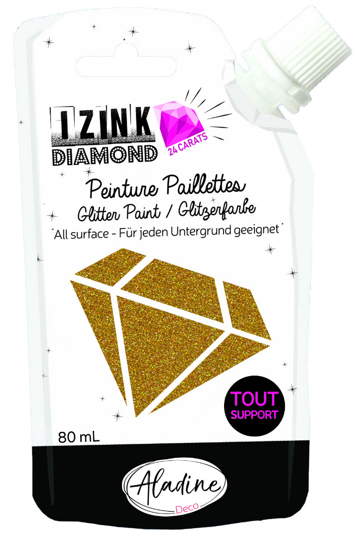 Goud 24 karaat Glitterverf Izink Diamond Goud 24 karaat Glitterverf Izink Diamond