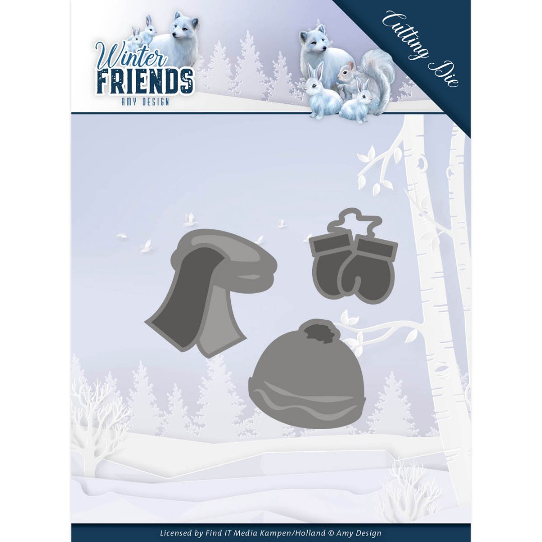 Warme Winterkleding Winter Friends - Snijmal (Die) van Amy Design Warme Winterkleding Winter Friends - Snijmal (Die) van Amy Design