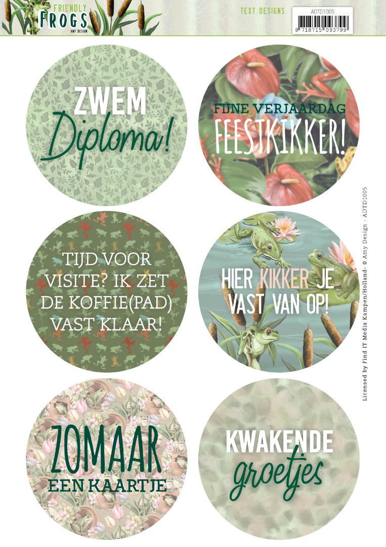 Tekst Designs - Amy Design - Friendly Frogs (NL)
