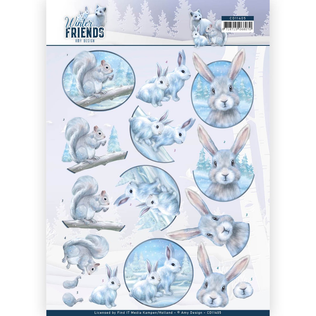 Arctische Vrienden - Winter Friends 3D-Knipvel van Amy Design Arctische Vrienden - Winter Friends 3D-Knipvel van Amy Design