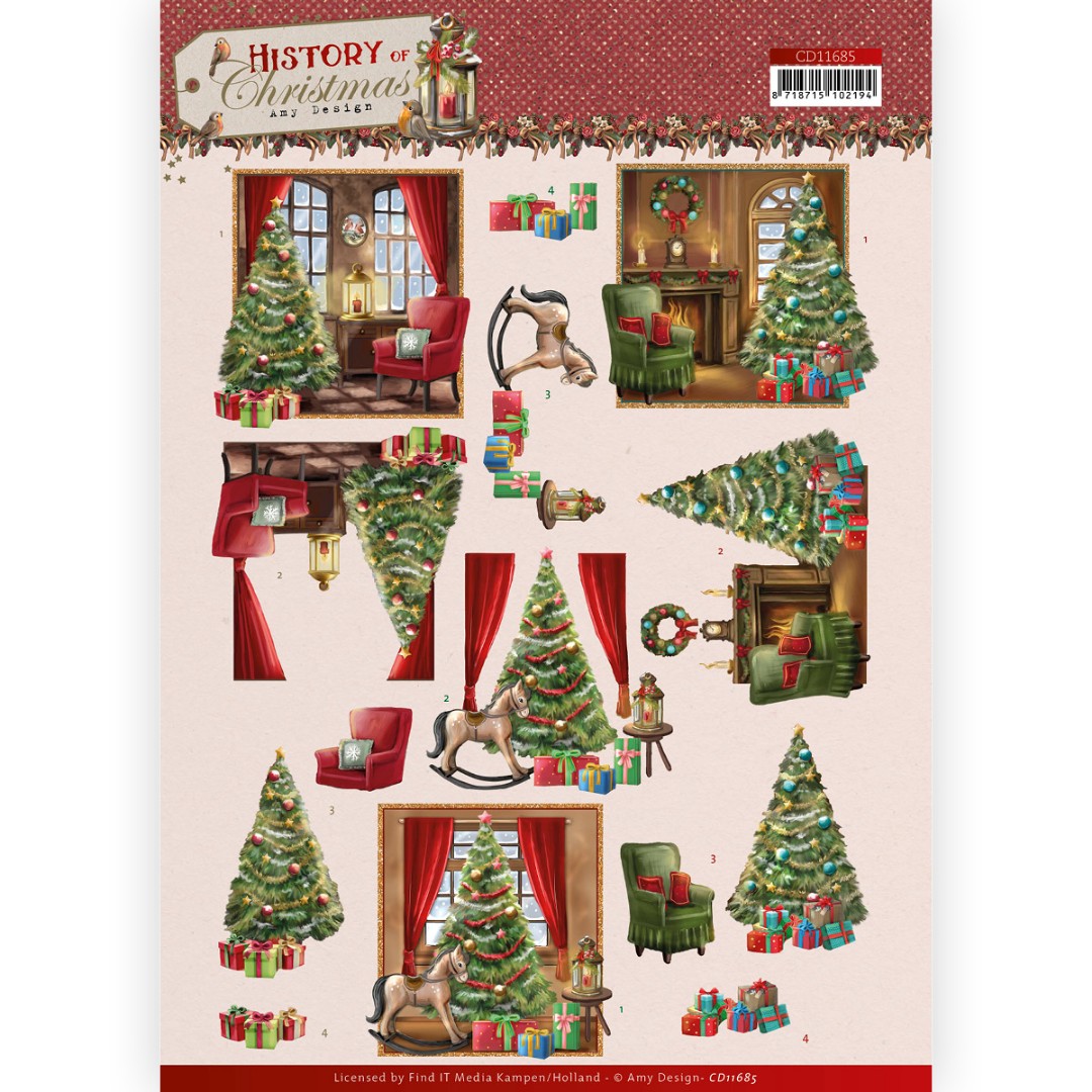 3D Cutting Sheet - Amy Design - History of Christmas - Christmas Home 3D Cutting Sheet - Amy Design - History of Christmas - Christmas Home