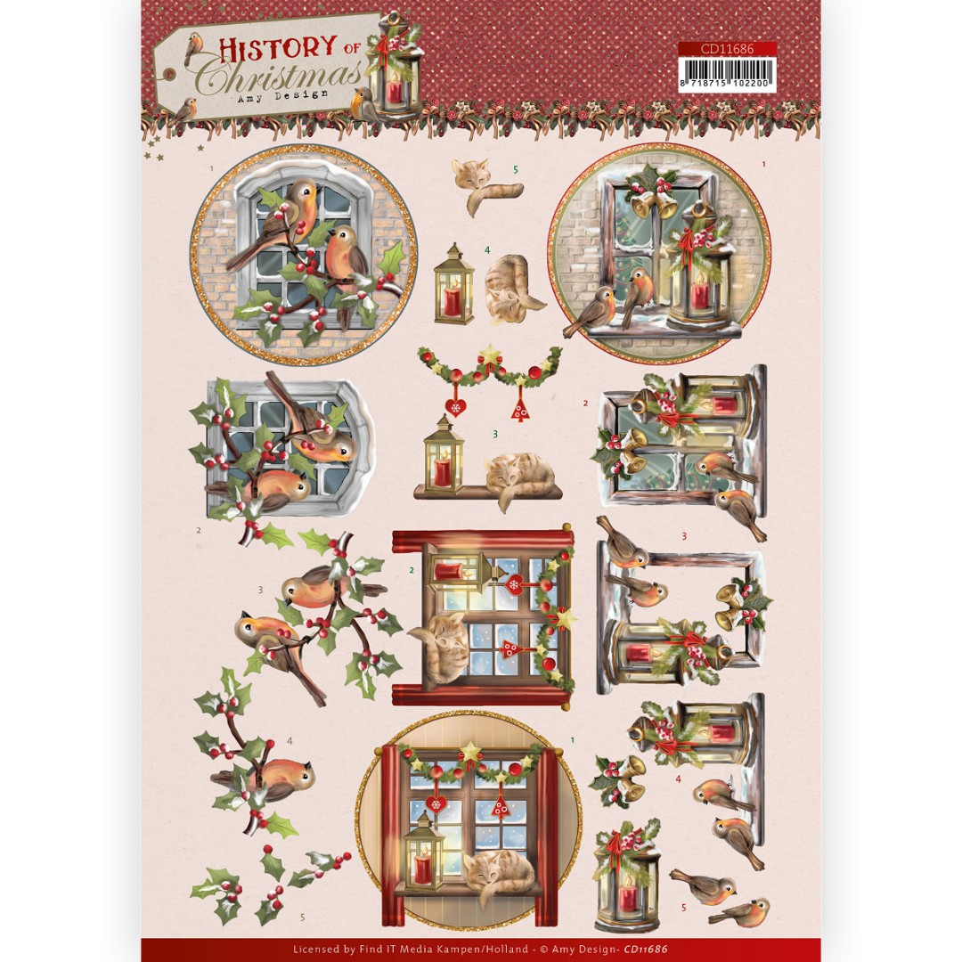 3D Cutting Sheet - Amy Design - History of Christmas - Christmas Window 3D Cutting Sheet - Amy Design - History of Christmas - Christmas Window
